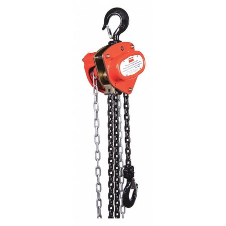 Dayton Manual Chain Hoist, 2000 lb., Lift 20 ft. 1VW57
