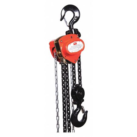 DAYTON Manual Chain Hoist, 6000 lb., Lift 10 ft. 1VW61