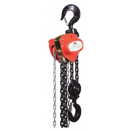 DAYTON Manual Chain Hoist, 6000 lb., Lift 15 ft. 1VW62