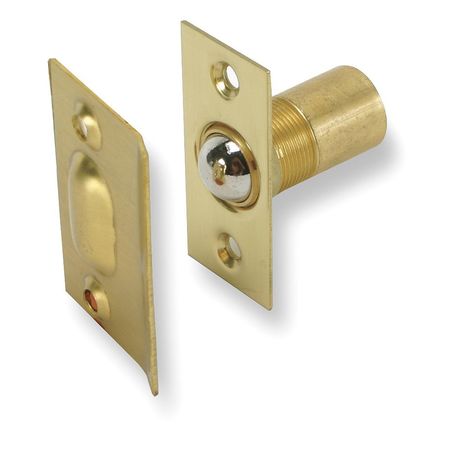 ZORO SELECT Grab Catch, Pull-to-Open, Roller, Catch/Latch Finish: Brass 1VZW6