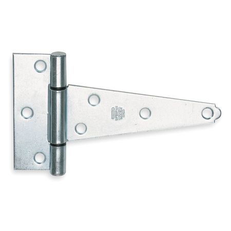 Zoro Select 1 3/4 in W x 5 in H zinc plated Tee Hinge 1WBD8