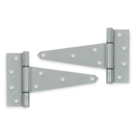 Zoro Select 2 in W x 6 in H Galvanized Steel Tee Hinge 1WBE5