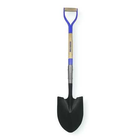 Westward Not Applicable 14 ga Round Point Shovel, Steel Blade, 30 in L Natural Wood Handle 1WG33