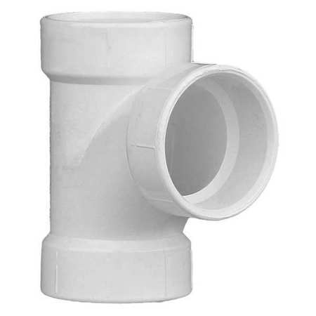 Zoro Select PVC Sanitary Tee, Hub, 1-1/2 in Pipe Size 1WJP3