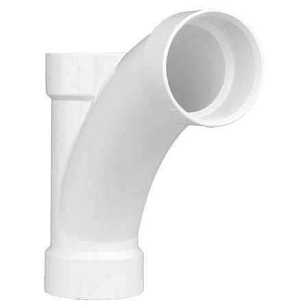 ZORO SELECT PVC Wye and 45 Degree Elbow, Hub, 3 in Pipe Size 1WJW8