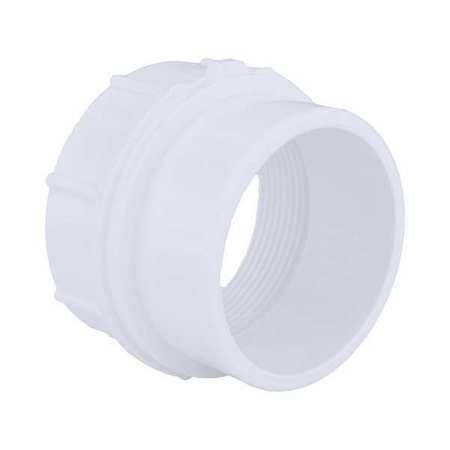 ZORO SELECT PVC Cleanout Adapter, FNPT x Spigot, 2 in Pipe Size 1WKG1