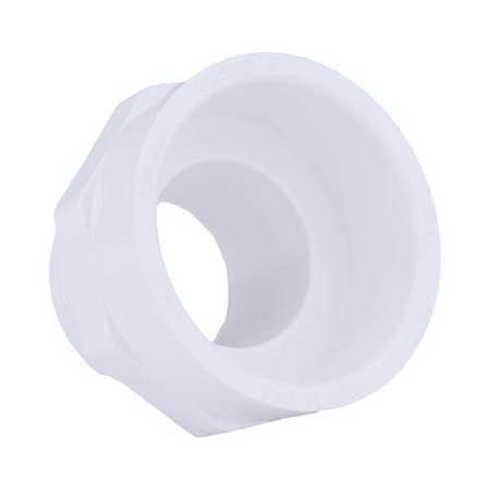 Zoro Select PVC Male Adapter, Hub x MNPT, 1 1/2 in x 1 1/4 in Pipe Size 1WKG4