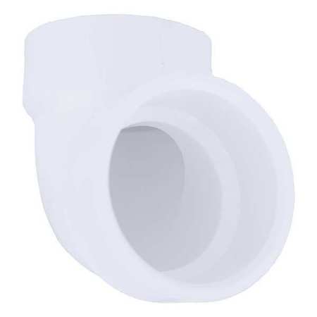 ZORO SELECT PVC Elbow, 90 Degrees, Vent, Hub, 1-1/2 in Pipe Size 1WKT4