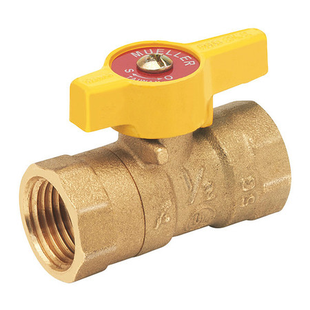 Zoro Select 3/4" FNPT Brass Gas Ball Valve Inline 110-224C