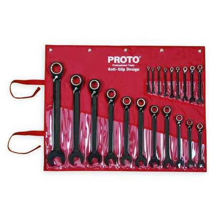 PROTO 20 pc. Black Chrome Ratcheting Wrench Set (JSCV-20S) JSCV-20S