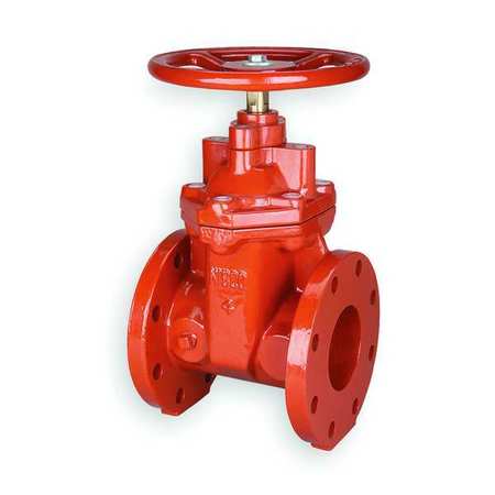 Nibco Gate Valve, Class 125, 4 In., Flange F-619-RWS