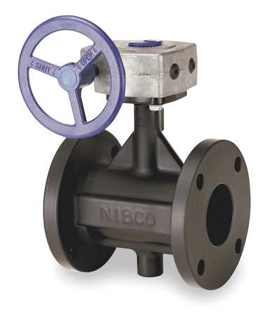 NIBCO Butterfly Valve, Flanged, 6In, Cast Iron FC27655 6
