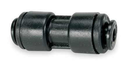 JOHN GUEST Push-to-Connect Union Adapter, 5/32 in Tube Size, Acetal, Black, 10 PK PM0404E-PK10