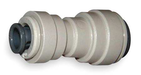 JOHN GUEST Reducer Union, 1/2 in x 3/8 in Tube Size, Acetal, Gray, 10 PK PI201612S-PK10