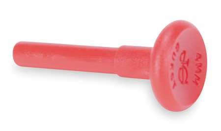John Guest Barbed Plug, 5/32 in Tube Size, Acetal, Red, 10 PK PM0804R-PK10