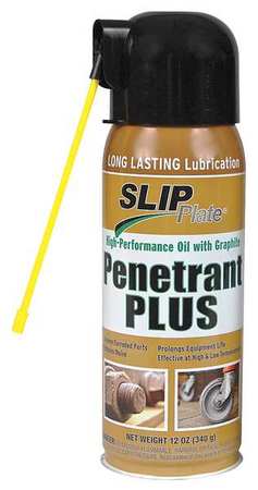 SLIP PLATE Graphite and Penterant Oil, Aerosol, 12 Oz. PENEPLUS-6CS