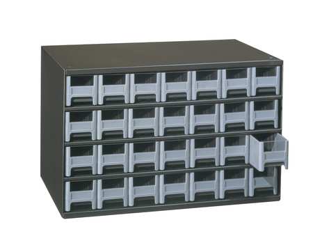 Akro-Mils Drawer Bin Cabinet with Steel, Polystyrene, 17 in W x 11 in H x 11 in D 19228