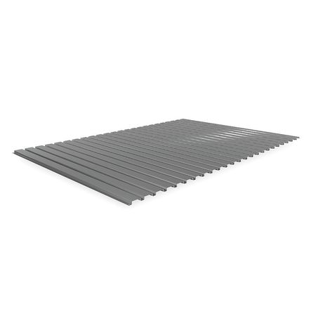 Tennsco Decking, Ribbed Steel, 72 in W, 48 in D, Gray, Powder Coated Finish, Gauge: 22 BSD-7248