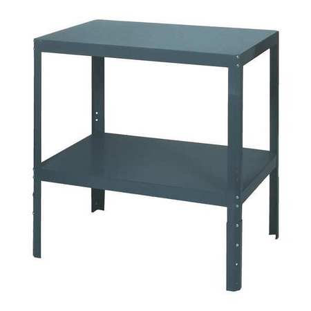 Mbi Work Table, 36" X 30" to 36", Industrial Gray WT243630