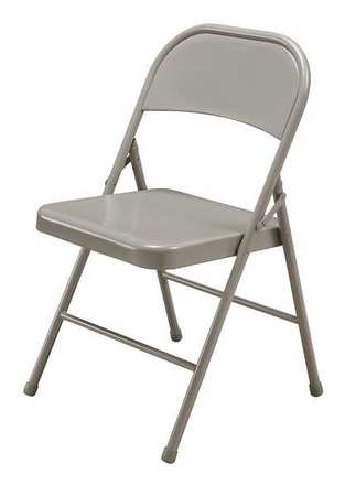 ZORO SELECT Steel Folding Chair, Beige 1W985