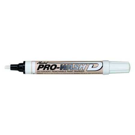 MARKAL Paint Marker, Medium Tip, White Color Family, Paint 97010