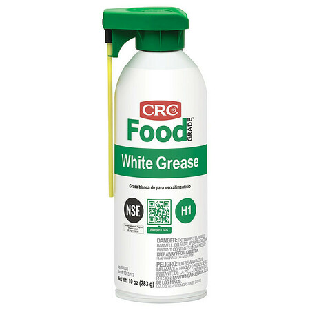 Crc White Grease, H1 Food Grade, NLGI Grade 2, 16 oz Aerosol Can 03038