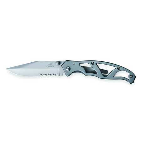 GERBER Locking Pocket Knife, Serrated, 3 In Blade 22-48443