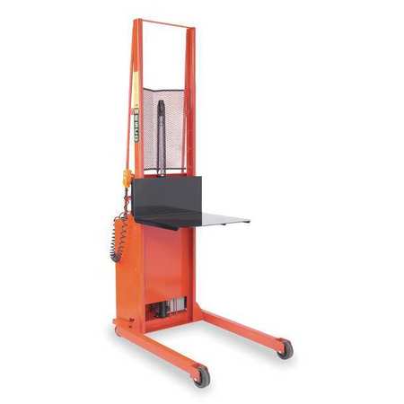 WESCO Manual Platform Lift Truck, Manual, 1,000 lb Load Capacity, Push Button Lift Control 261026