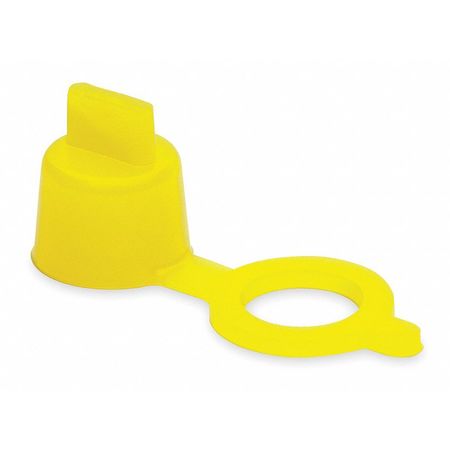 Zoro Select Grease Fitting Cap, Yellow, PK10 GFCYELLOW