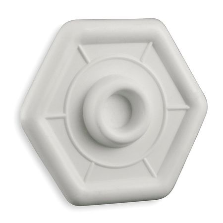 Zoro Select Protector Plate, White, Dia. 3-4/5 In. 1XNK3