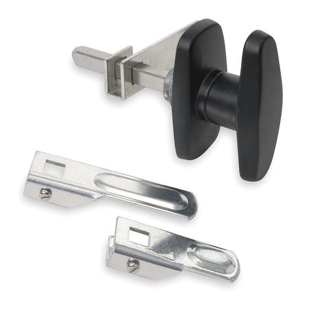 ZORO SELECT Cam Latch, Nonlocking, Black Powder Coated, Catch/Latch Material: Zinc 1XNZ3