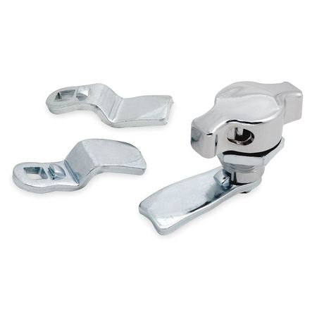 ZORO SELECT Cam Latch, Padlockable, Chrome, T Handle 1XPF2