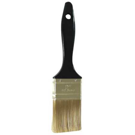 Zoro Select 2" Flat Sash Paint Brush, Polyester Bristle, Plastic Handle 1XRJ6