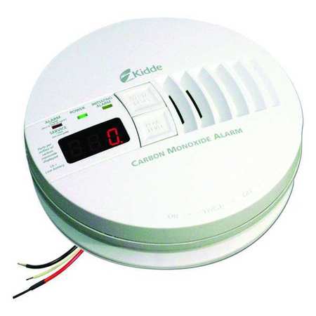 Kidde Carbon Monoxide Alarm, Electrochemical Sensor, 85 dB @ 10 ft Audible Alert, 120V AC, 9V KN-COP-IC