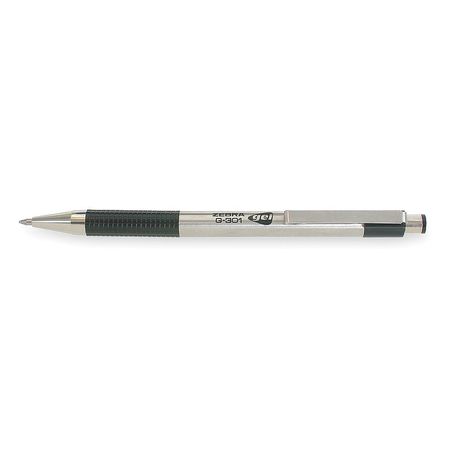 Zebra Pen Retractable Gel Pen, Medium 0.7 mm, Black PK2 41312