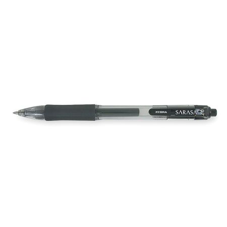 Zebra Pen Retractable Gel Pen, Medium 0.7 mm, Black PK12 46810