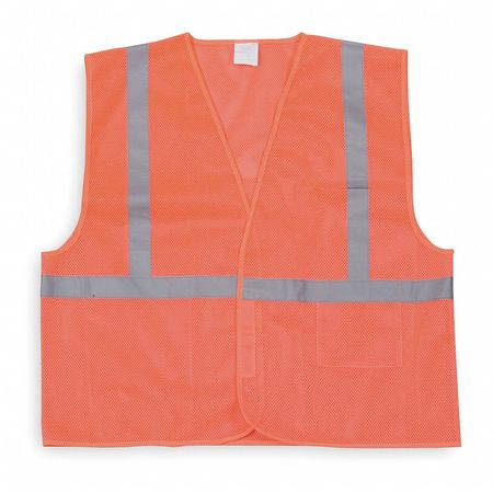 CONDOR 3XL Class 1 High Visibility Vest, Orange 1YAD8
