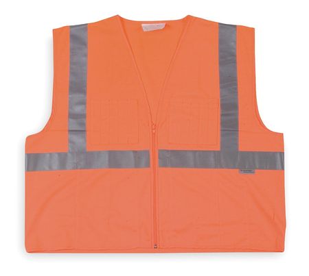 CONDOR Medium Class 2 High Visibility Vest, Orange 1YAG4
