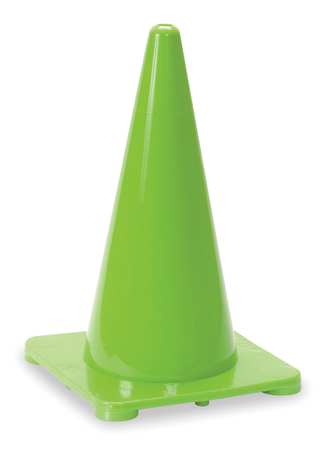 Zoro Select Traffic Cone, 18 In.Green 1YBW8