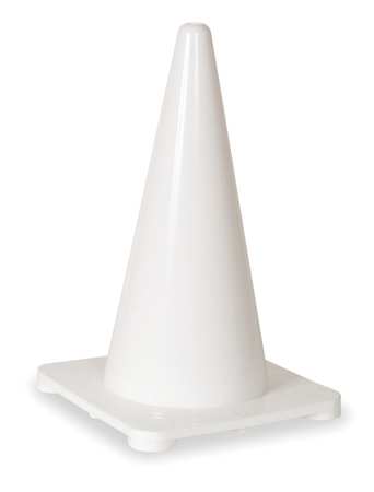 ZORO SELECT Traffic Cone, 18 In.White 1YBW7