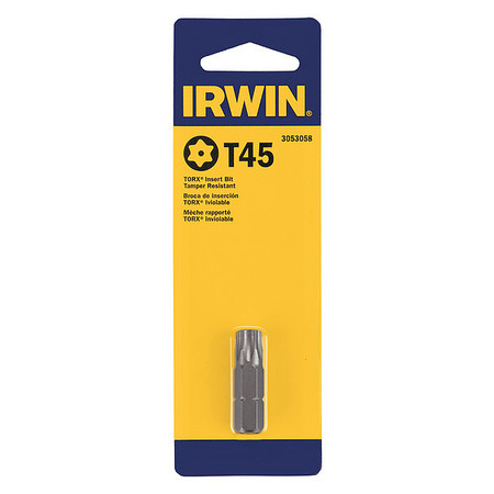 Irwin Torsion Bit, SAE, 5/16", Hex, T45, 1-1/4" 3053058