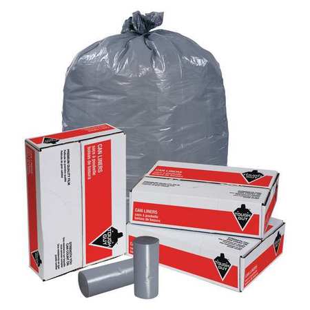Tough Guy 33 Gal Trash Bags, 33 in x 39 in, Extra Heavy-Duty, 0.7 mil, Gray, 250 Pack 5XL55