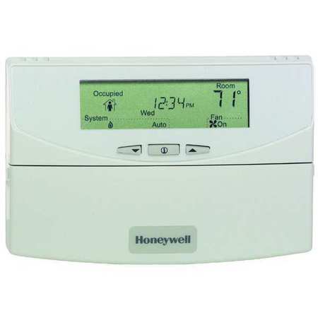 Honeywell Conventional or Heat Pump Thermostat, 7 Programs, 3 H 3 C, Hardwired, 24VAC T7351F2010