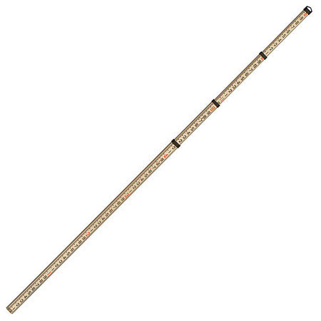 JOHNSON LEVEL & TOOL Leveling Rod w/Bag, Aluminum, 16 Ft 40-6320