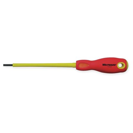WESTWARD Insulated Slotted Screwdriver 1/8 in Round 1YXJ9