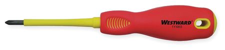 WESTWARD Insulated Phillips Screwdriver #1 Round 1YXK5