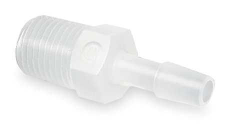 ELDON JAMES Adapter, Thread To Barb, Poly, 1/2 In, PK10 A8-12HDPE