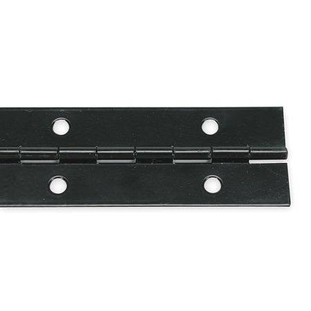 Zoro Select 1 in W x 72 in H Black Enamel Continuous Hinge 1CBJ1