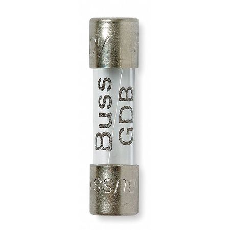 EATON BUSSMANN Glass Fuse, GDB Series, Fast-Acting, 10A, 250V AC, 100A at 250V AC, 5 PK GDB-10A