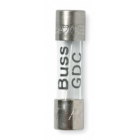 Eaton Bussmann Glass Fuse, GDC Series, Time-Delay, 1A, 250V AC, 35A at 250V AC, 5 PK GDC-1A